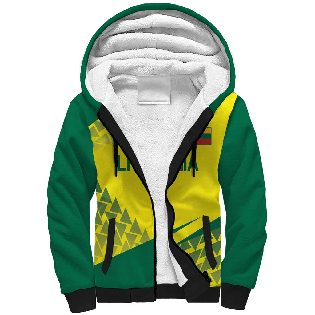 Custom Lithuania Volleyball Sherpa Hoodie Go Champion Sporty Style - Wonder Print Shop