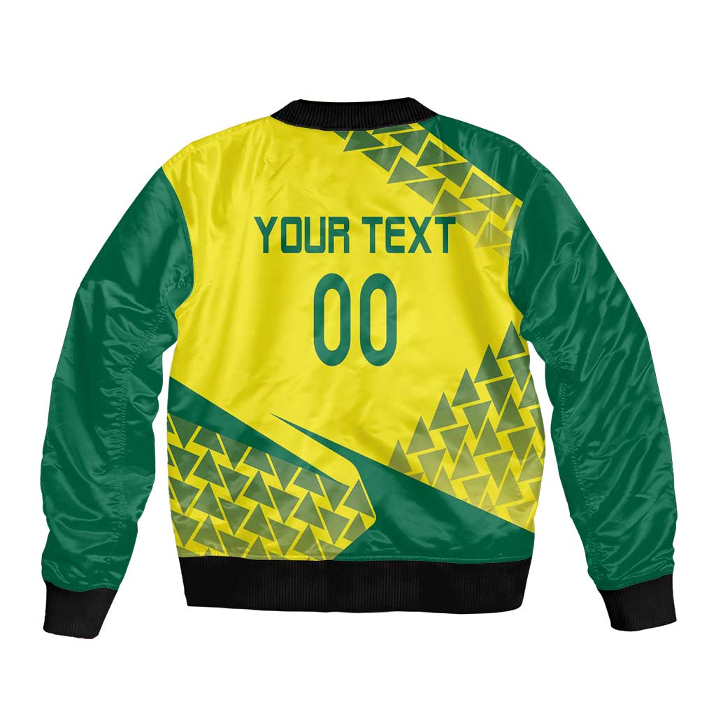 Custom Lithuania Volleyball Sleeve Zip Bomber Jacket Go Champion Sporty Style - Wonder Print Shop
