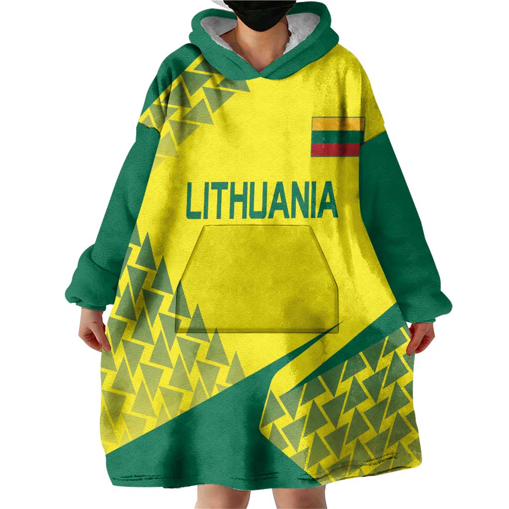 Custom Lithuania Volleyball Wearable Blanket Hoodie Go Champion Sporty Style - Wonder Print Shop