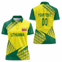 Custom Lithuania Volleyball Women Polo Shirt Go Champion Sporty Style - Wonder Print Shop
