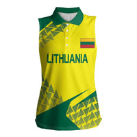 Custom Lithuania Volleyball Women Sleeveless Polo Shirt Go Champion Sporty Style - Wonder Print Shop
