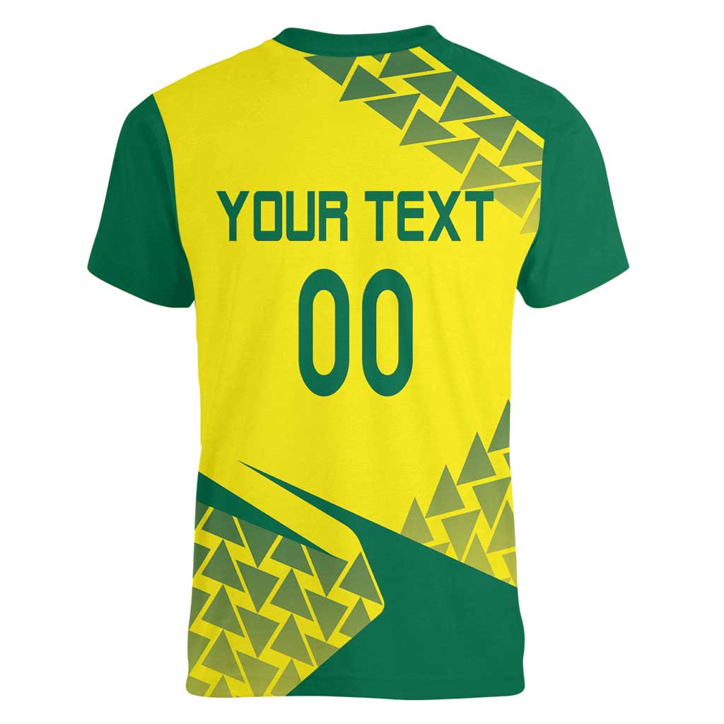 Custom Lithuania Volleyball Women V-Neck T-Shirt Go Champion Sporty Style - Wonder Print Shop