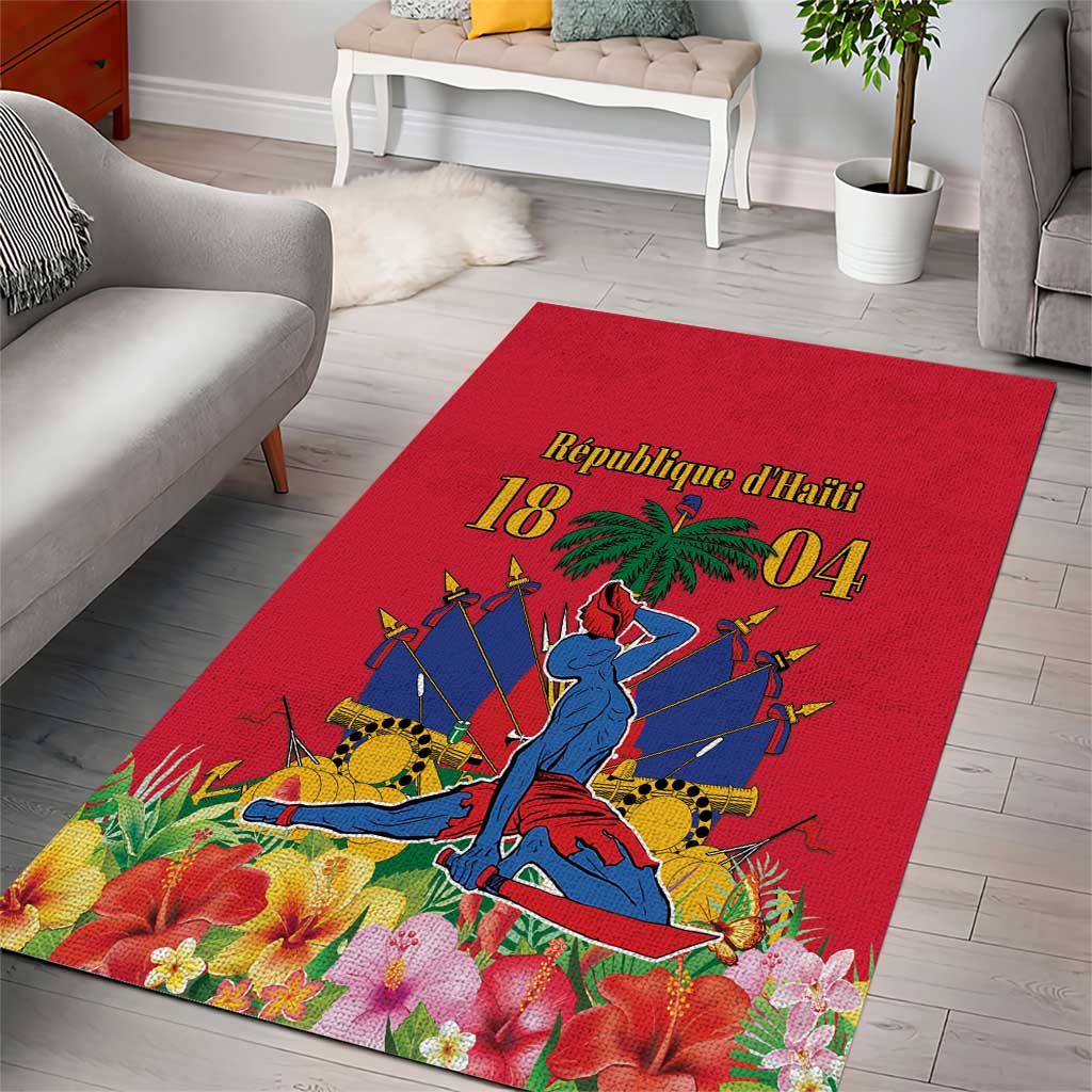 Haiti Independence Day Area Rug Le Marron Inconnu Unity Makes Strength - Wonder Print Shop