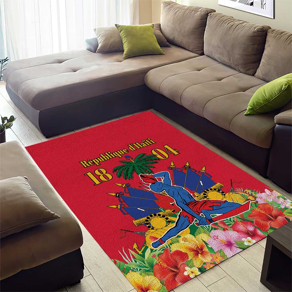 Haiti Independence Day Area Rug Le Marron Inconnu Unity Makes Strength - Wonder Print Shop