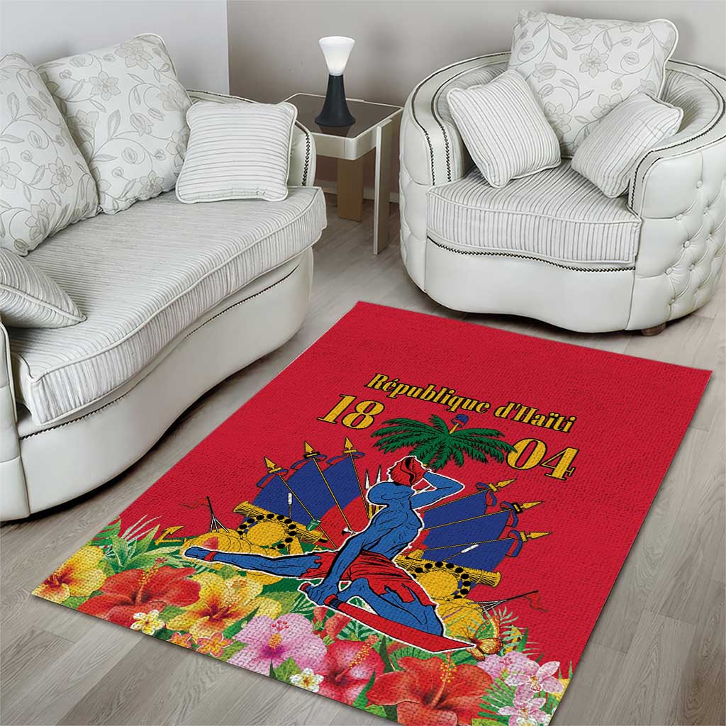 Haiti Independence Day Area Rug Le Marron Inconnu Unity Makes Strength - Wonder Print Shop