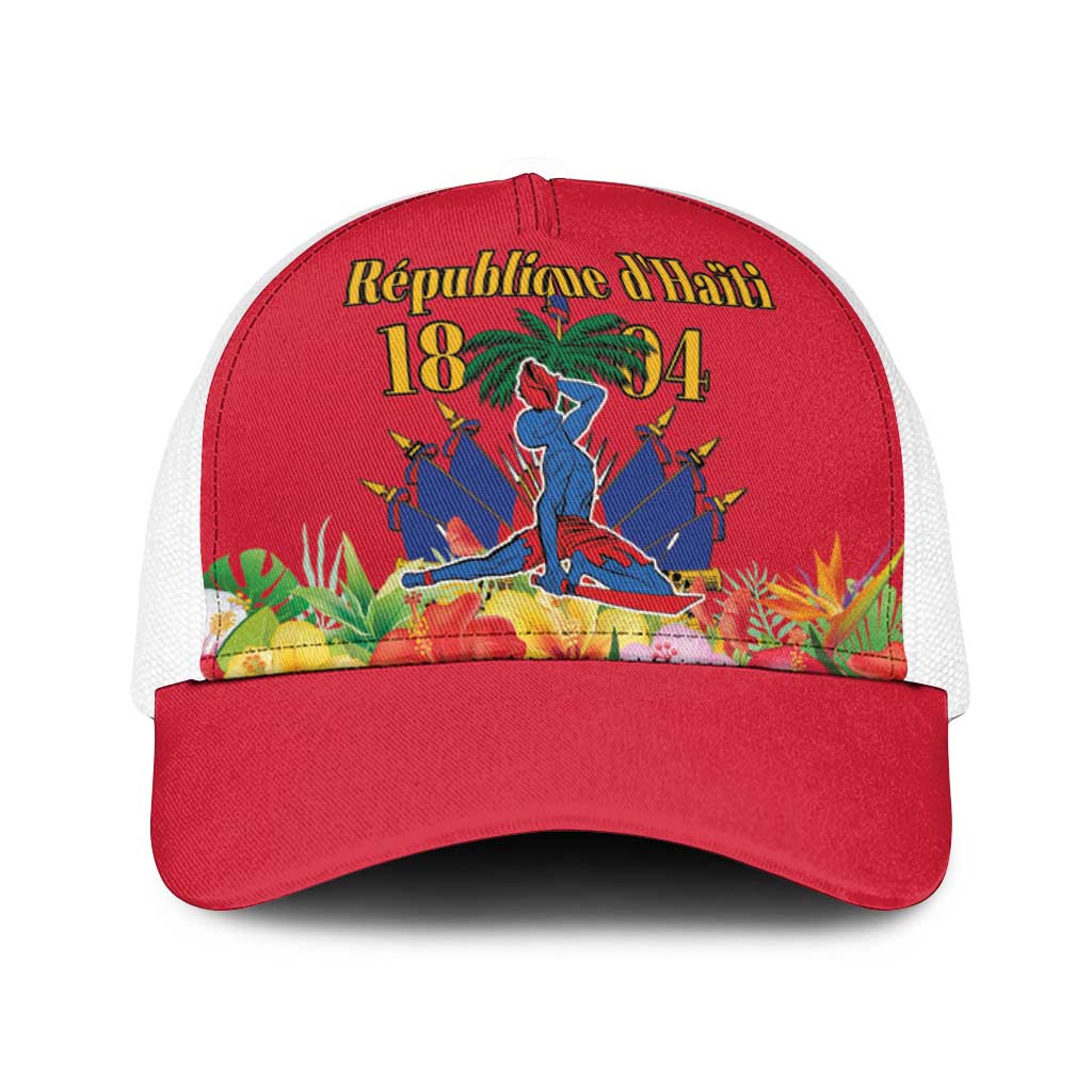 Haiti Independence Day Baseball Net Cap Le Marron Inconnu Unity Makes Strength - Wonder Print Shop