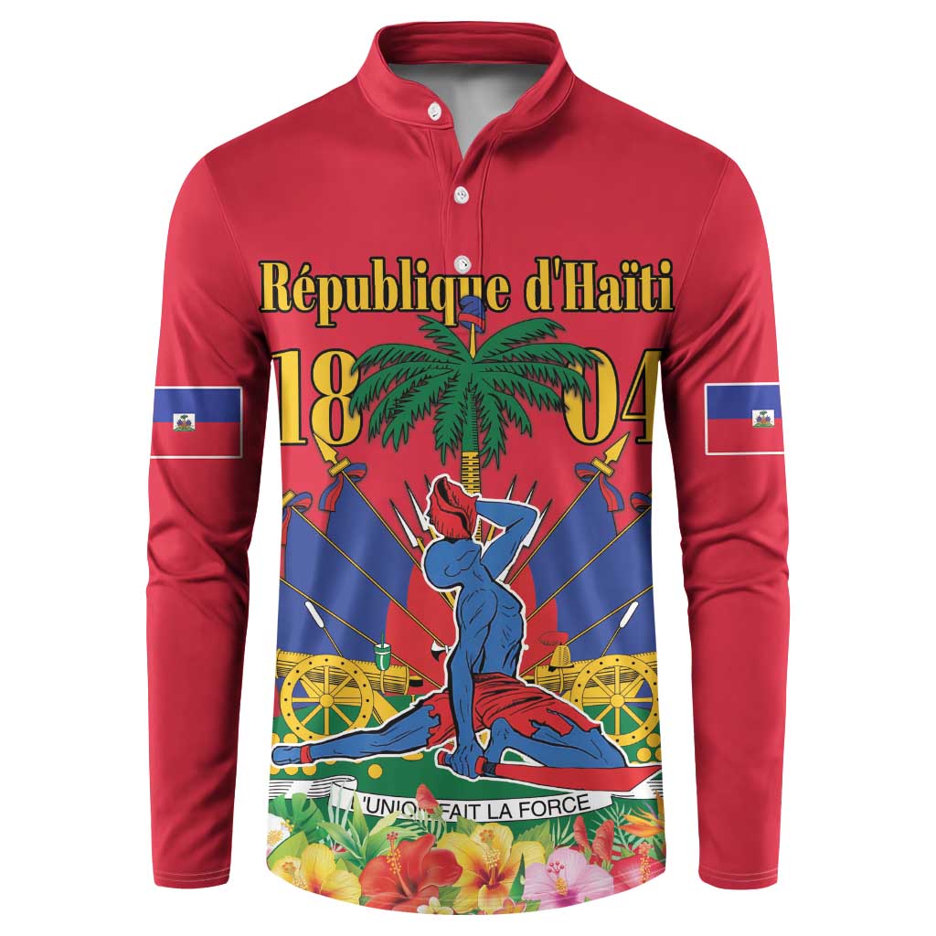 Haiti Independence Day Button Sweatshirt Le Marron Inconnu Unity Makes Strength - Wonder Print Shop