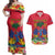 Haiti Independence Day Couples Matching Off Shoulder Maxi Dress and Hawaiian Shirt Le Marron Inconnu Unity Makes Strength - Wonder Print Shop
