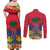 Haiti Independence Day Couples Matching Off Shoulder Maxi Dress and Long Sleeve Button Shirt Le Marron Inconnu Unity Makes Strength - Wonder Print Shop
