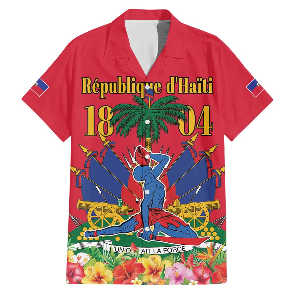 Haiti Independence Day Family Matching Mermaid Dress and Hawaiian Shirt Le Marron Inconnu Unity Makes Strength - Wonder Print Shop