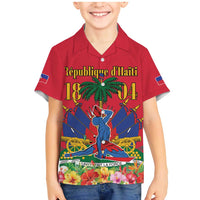 Haiti Independence Day Family Matching Mermaid Dress and Hawaiian Shirt Le Marron Inconnu Unity Makes Strength - Wonder Print Shop