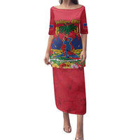 Haiti Independence Day Family Matching Puletasi and Hawaiian Shirt Le Marron Inconnu Unity Makes Strength - Wonder Print Shop