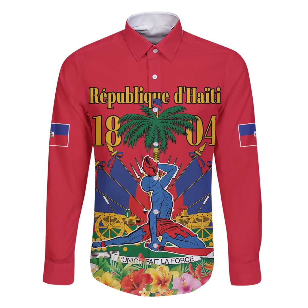 Haiti Independence Day Family Matching Short Sleeve Bodycon Dress and Hawaiian Shirt Le Marron Inconnu Unity Makes Strength - Wonder Print Shop