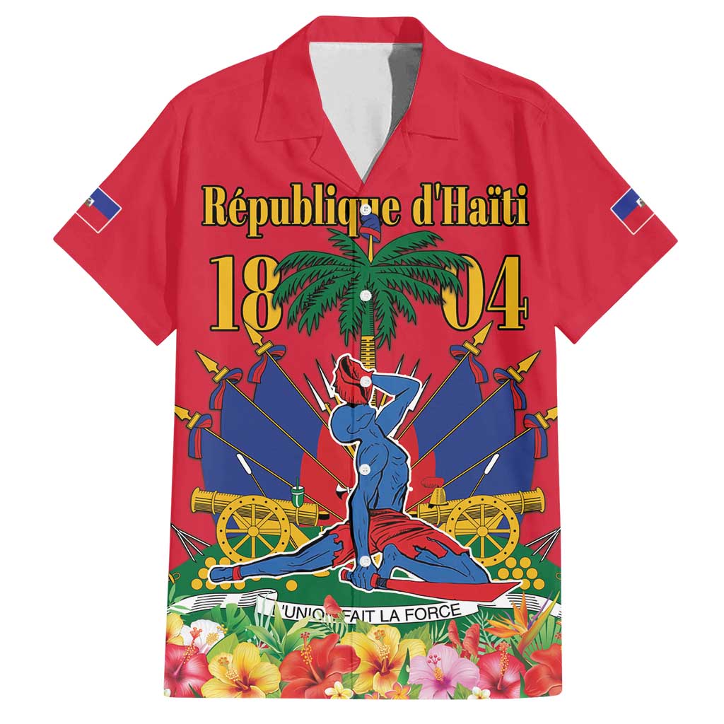 Haiti Independence Day Family Matching Summer Maxi Dress and Hawaiian Shirt Le Marron Inconnu Unity Makes Strength - Wonder Print Shop