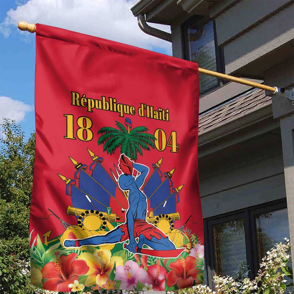 Haiti Independence Day Garden Flag Le Marron Inconnu Unity Makes Strength - Wonder Print Shop