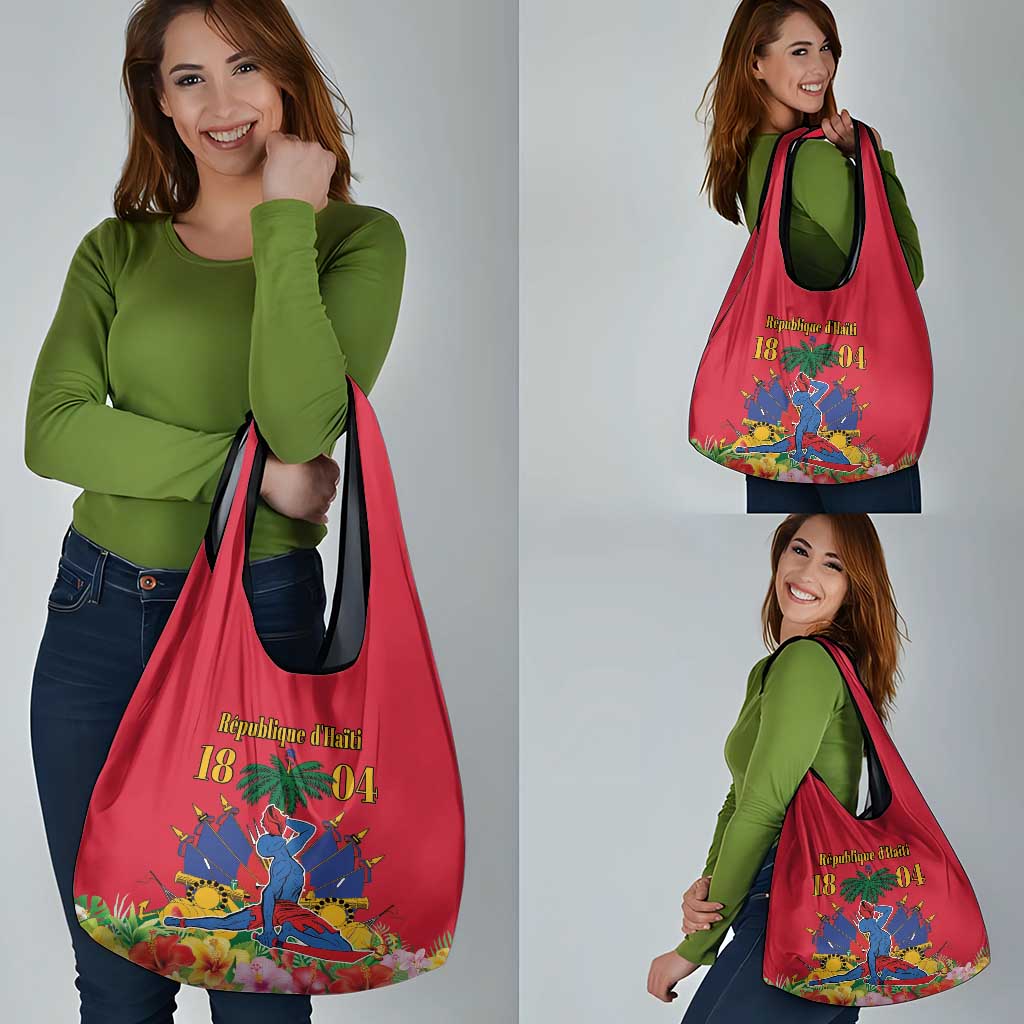 Haiti Independence Day Grocery Bag Le Marron Inconnu Unity Makes Strength