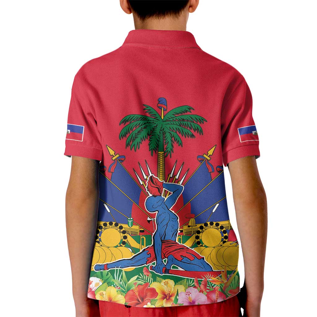 Haiti Independence Day Kid Polo Shirt Le Marron Inconnu Unity Makes Strength - Wonder Print Shop
