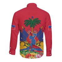 Haiti Independence Day Long Sleeve Button Shirt Le Marron Inconnu Unity Makes Strength - Wonder Print Shop