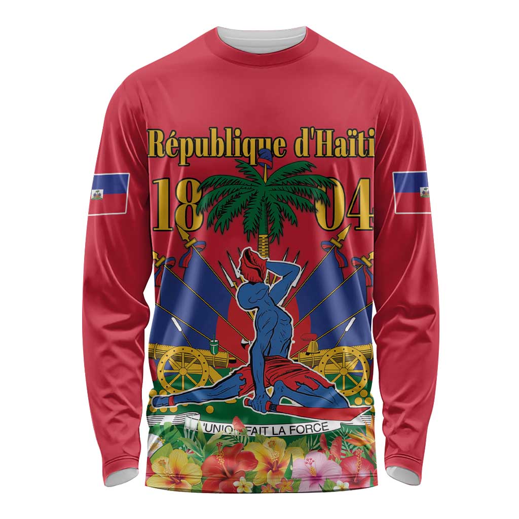 Haiti Independence Day Long Sleeve Shirt Le Marron Inconnu Unity Makes Strength - Wonder Print Shop