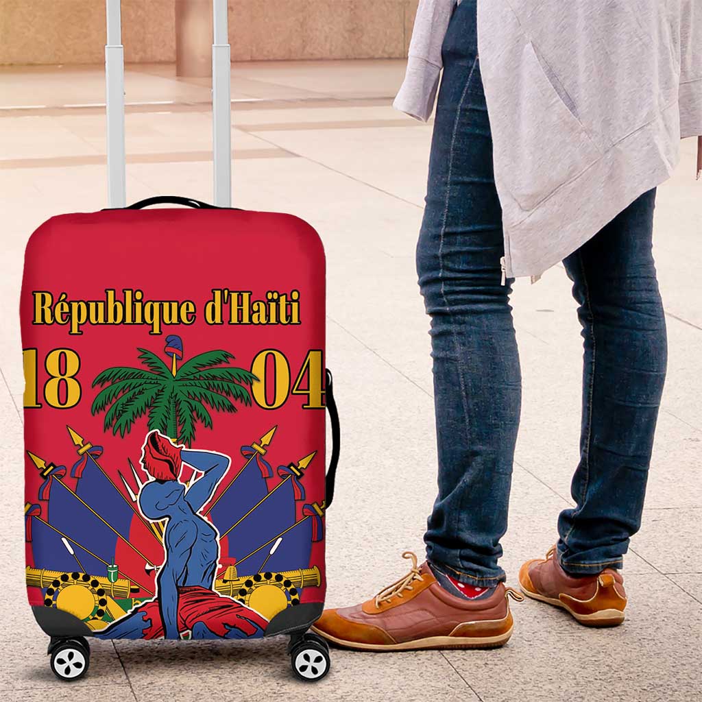 Haiti Independence Day Luggage Cover Le Marron Inconnu Unity Makes Strength - Wonder Print Shop