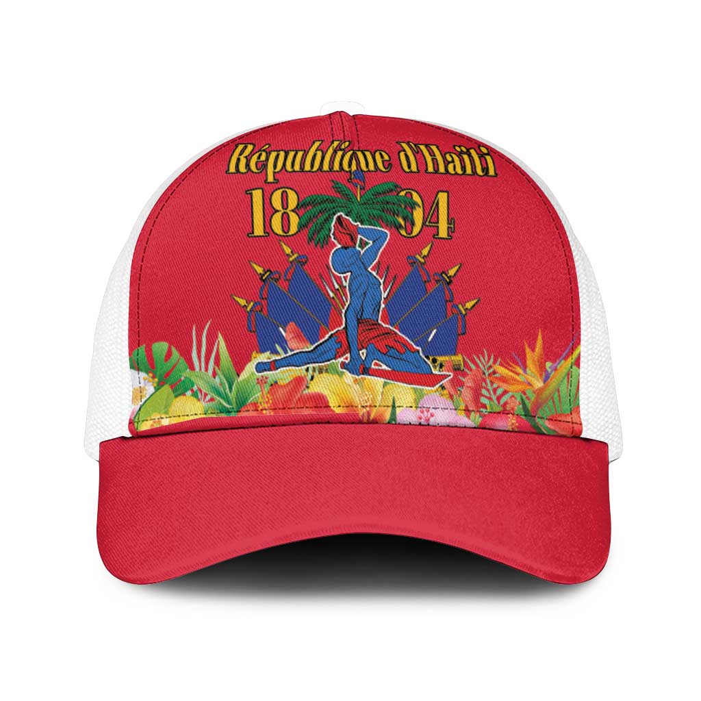Haiti Independence Day Mesh Trucker Cap Le Marron Inconnu Unity Makes Strength - Wonder Print Shop