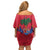 Haiti Independence Day Off Shoulder Short Dress Le Marron Inconnu Unity Makes Strength - Wonder Print Shop
