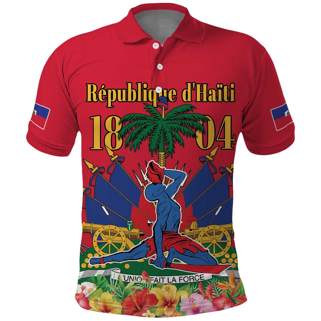 Haiti Independence Day Polo Shirt Le Marron Inconnu Unity Makes Strength - Wonder Print Shop