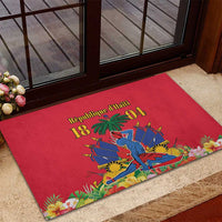 Haiti Independence Day Rubber Doormat Le Marron Inconnu Unity Makes Strength - Wonder Print Shop