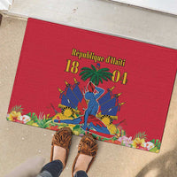 Haiti Independence Day Rubber Doormat Le Marron Inconnu Unity Makes Strength - Wonder Print Shop