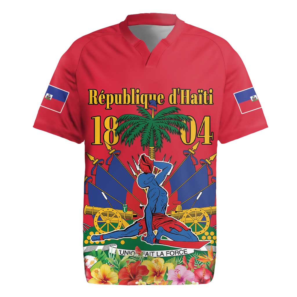 Haiti Independence Day Rugby Jersey Le Marron Inconnu Unity Makes Strength - Wonder Print Shop