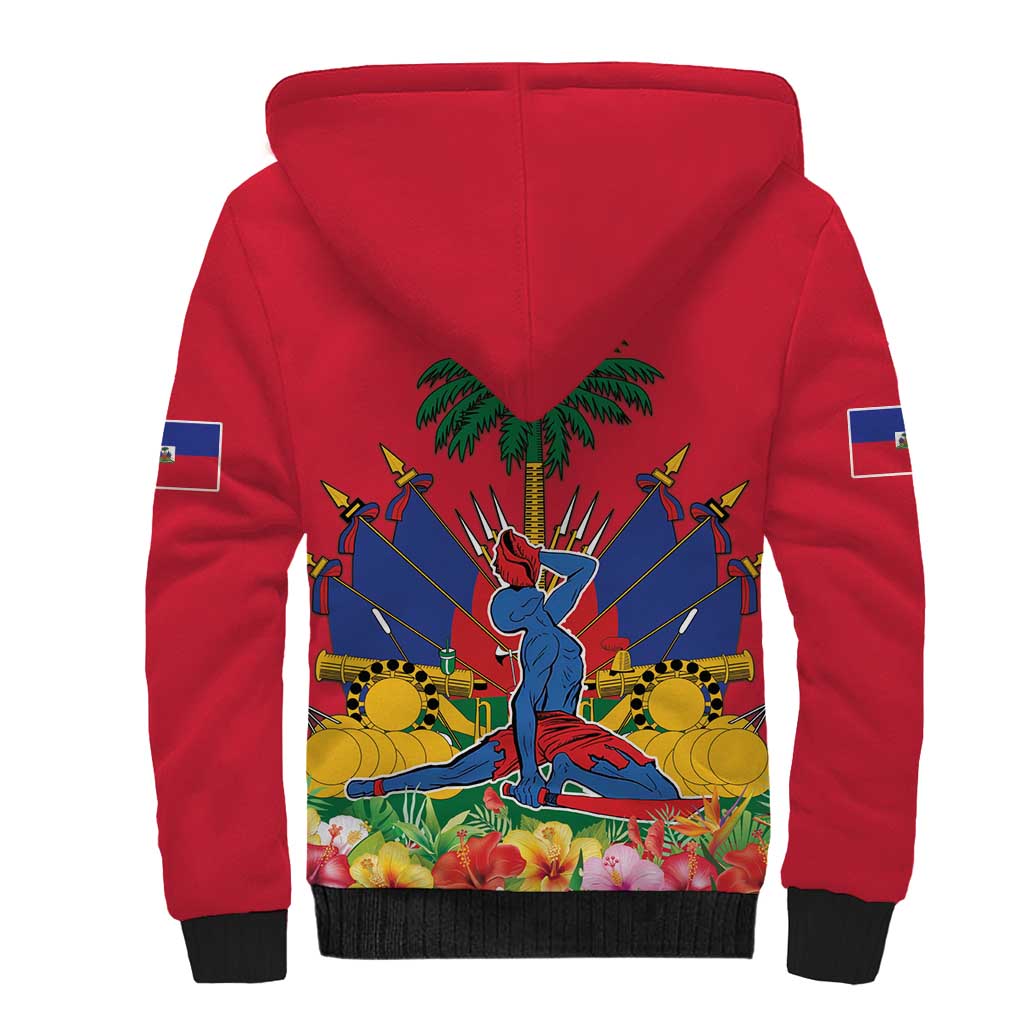 Haiti Independence Day Sherpa Hoodie Le Marron Inconnu Unity Makes Strength - Wonder Print Shop