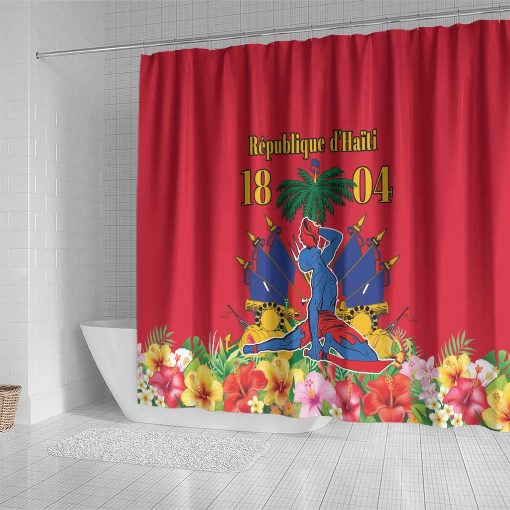 Haiti Independence Day Shower Curtain Le Marron Inconnu Unity Makes Strength