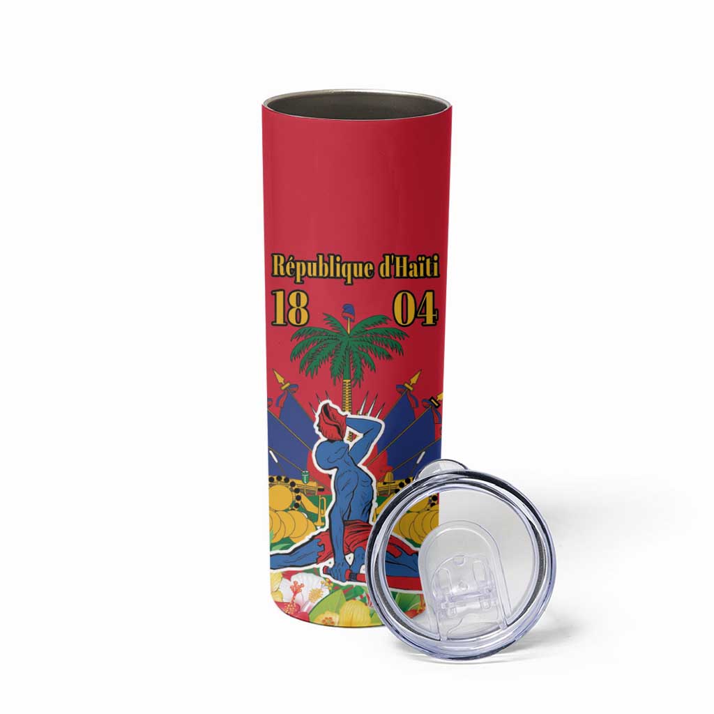 Haiti Independence Day Skinny Tumbler Le Marron Inconnu Unity Makes Strength - Wonder Print Shop