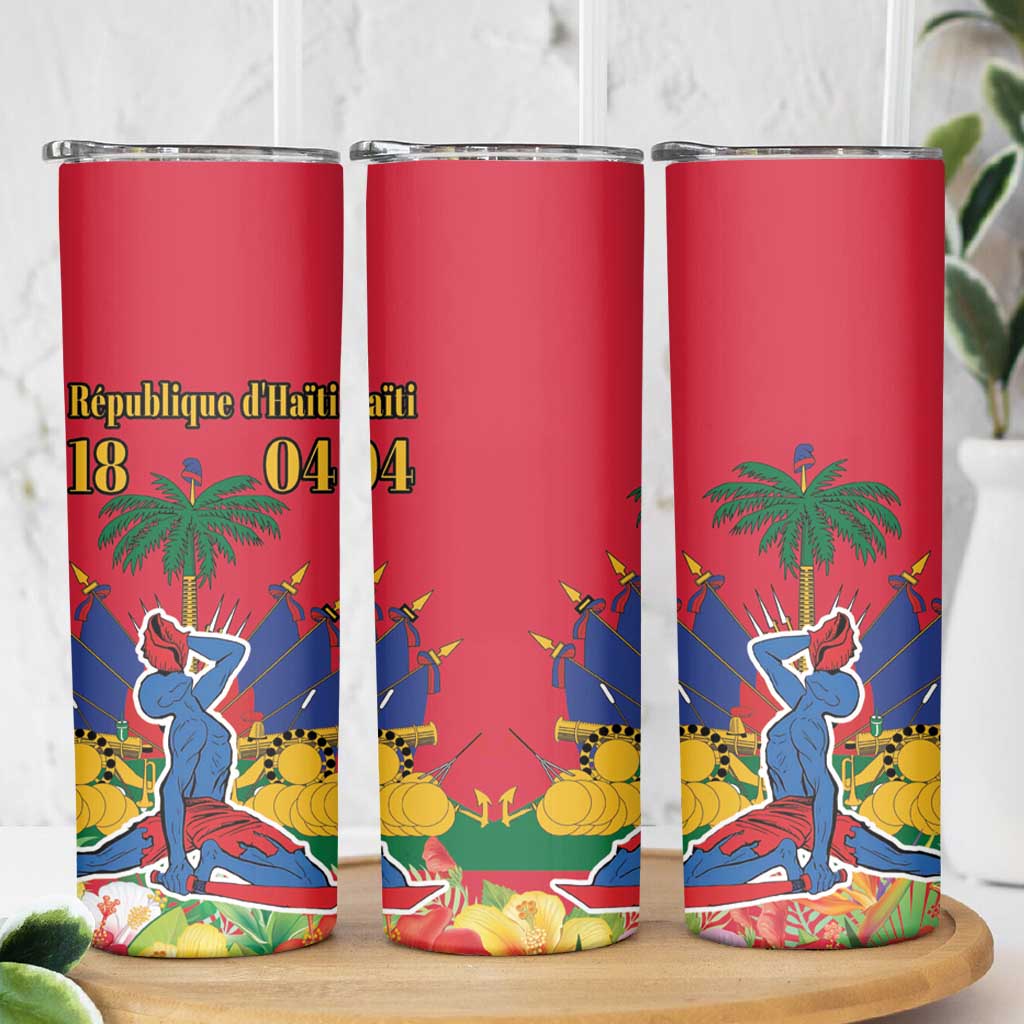 Haiti Independence Day Skinny Tumbler Le Marron Inconnu Unity Makes Strength - Wonder Print Shop