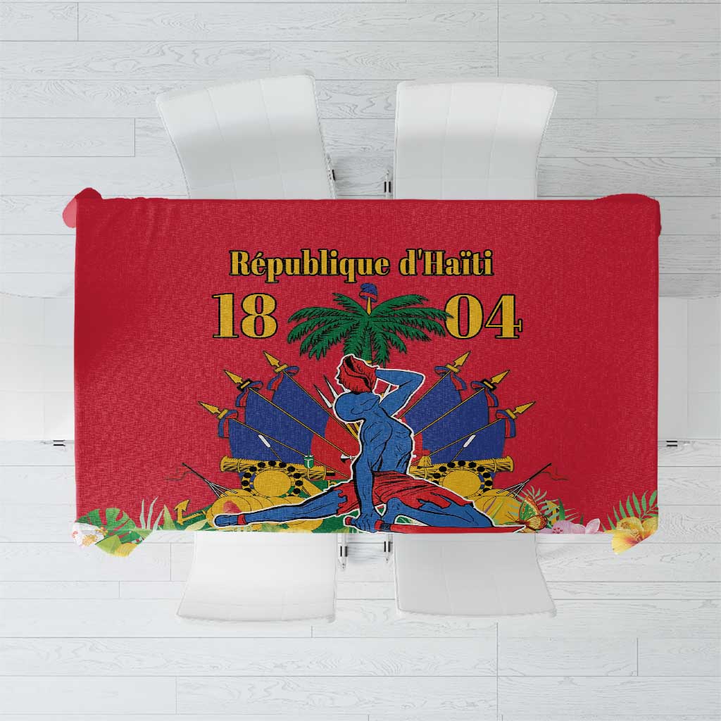Haiti Independence Day Tablecloth Le Marron Inconnu Unity Makes Strength - Wonder Print Shop