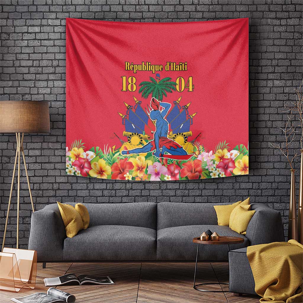 Haiti Independence Day Tapestry Le Marron Inconnu Unity Makes Strength - Wonder Print Shop