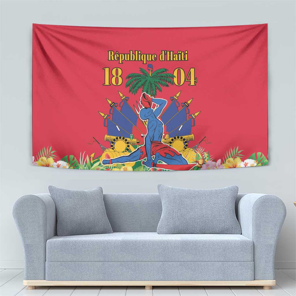 Haiti Independence Day Tapestry Le Marron Inconnu Unity Makes Strength - Wonder Print Shop