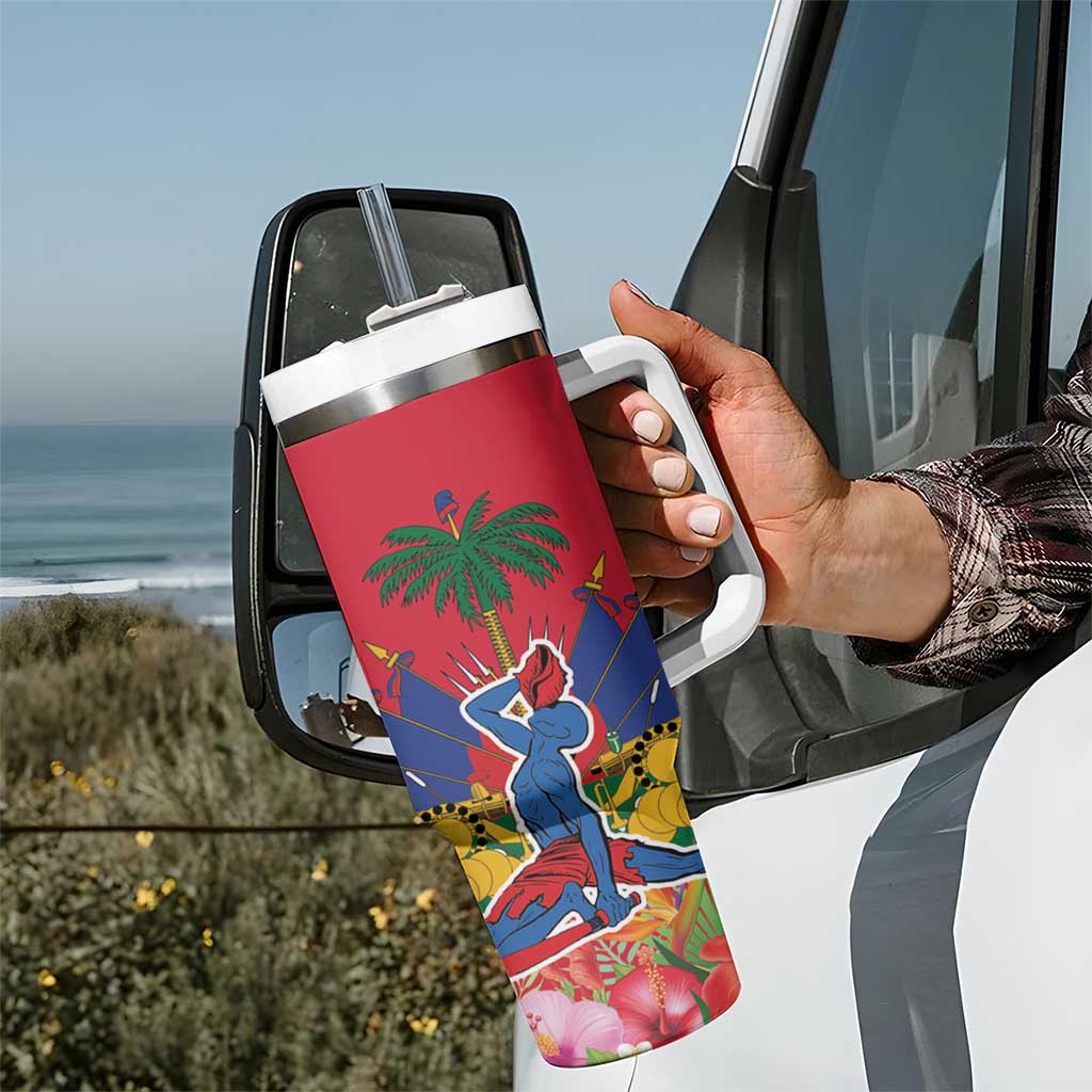 Haiti Independence Day Tumbler With Handle Le Marron Inconnu Unity Makes Strength - Wonder Print Shop
