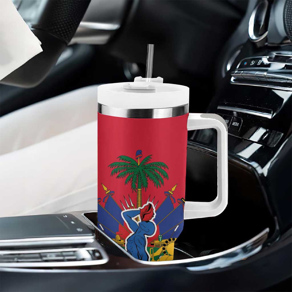 Haiti Independence Day Tumbler With Handle Le Marron Inconnu Unity Makes Strength - Wonder Print Shop