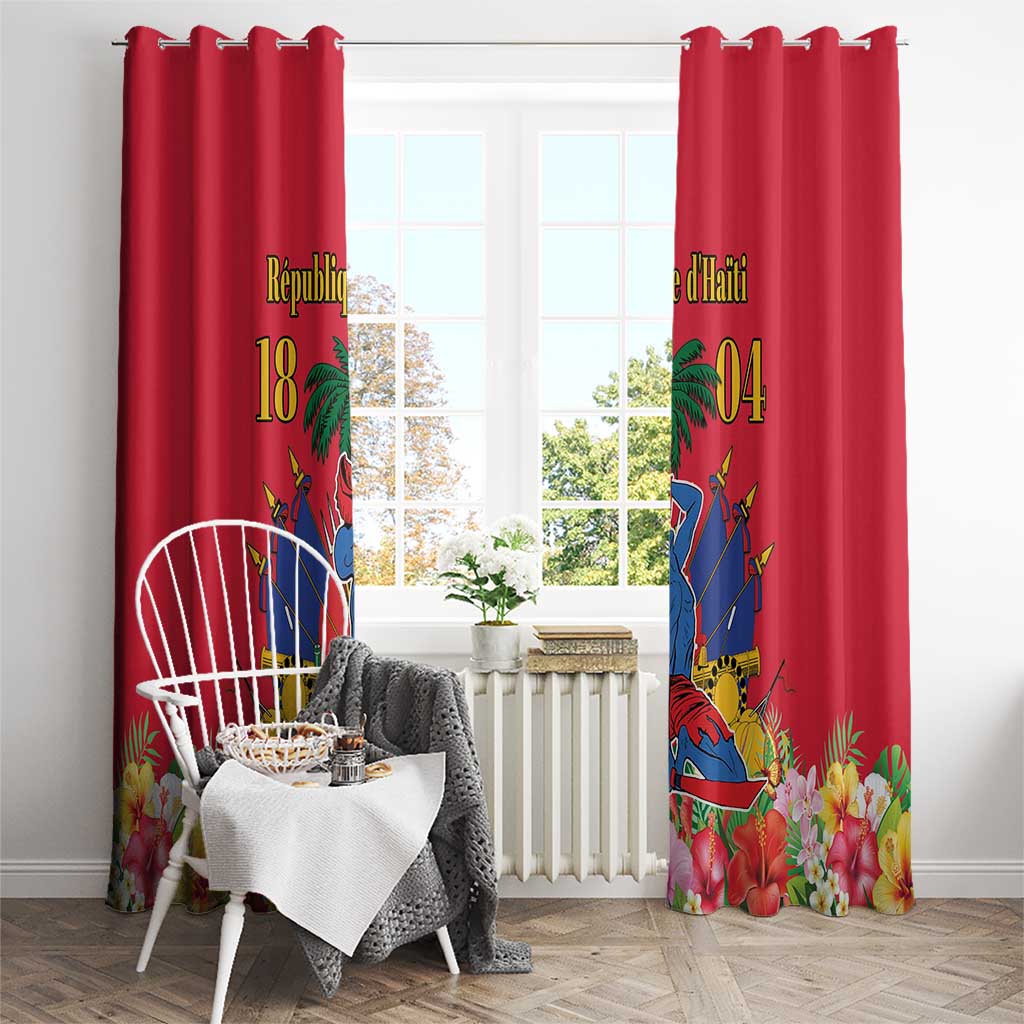 Haiti Independence Day Window Curtain Le Marron Inconnu Unity Makes Strength - Wonder Print Shop