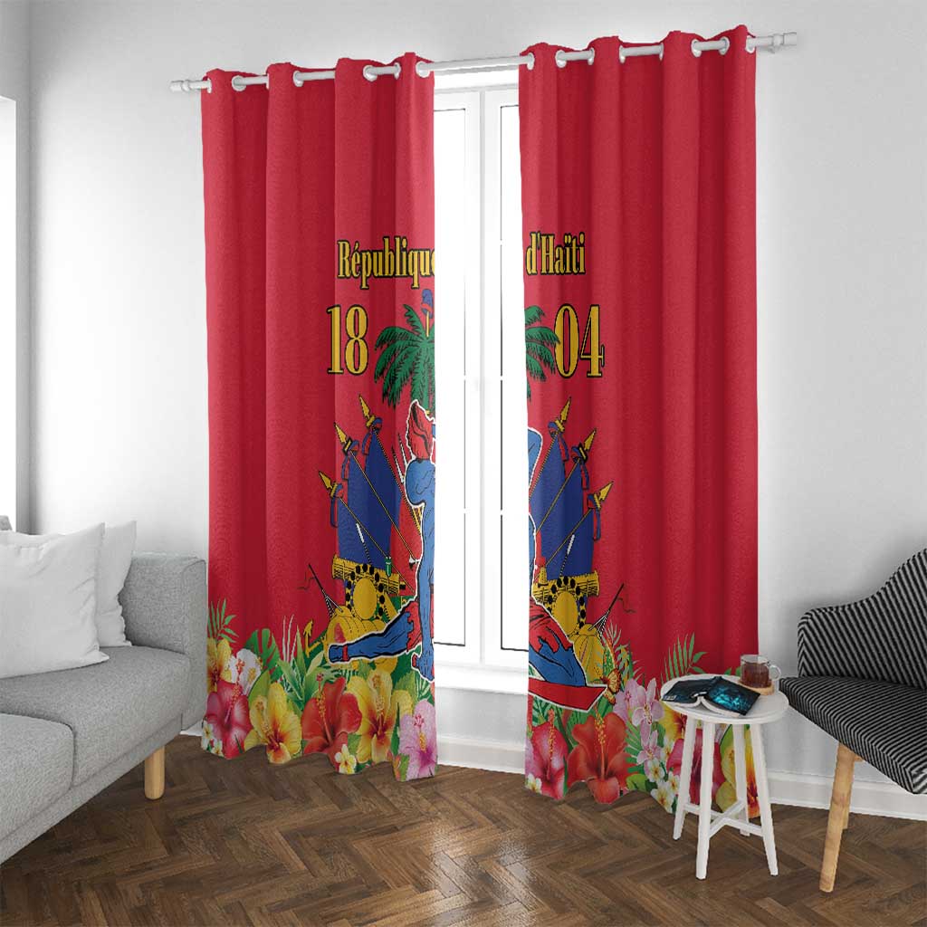 Haiti Independence Day Window Curtain Le Marron Inconnu Unity Makes Strength - Wonder Print Shop