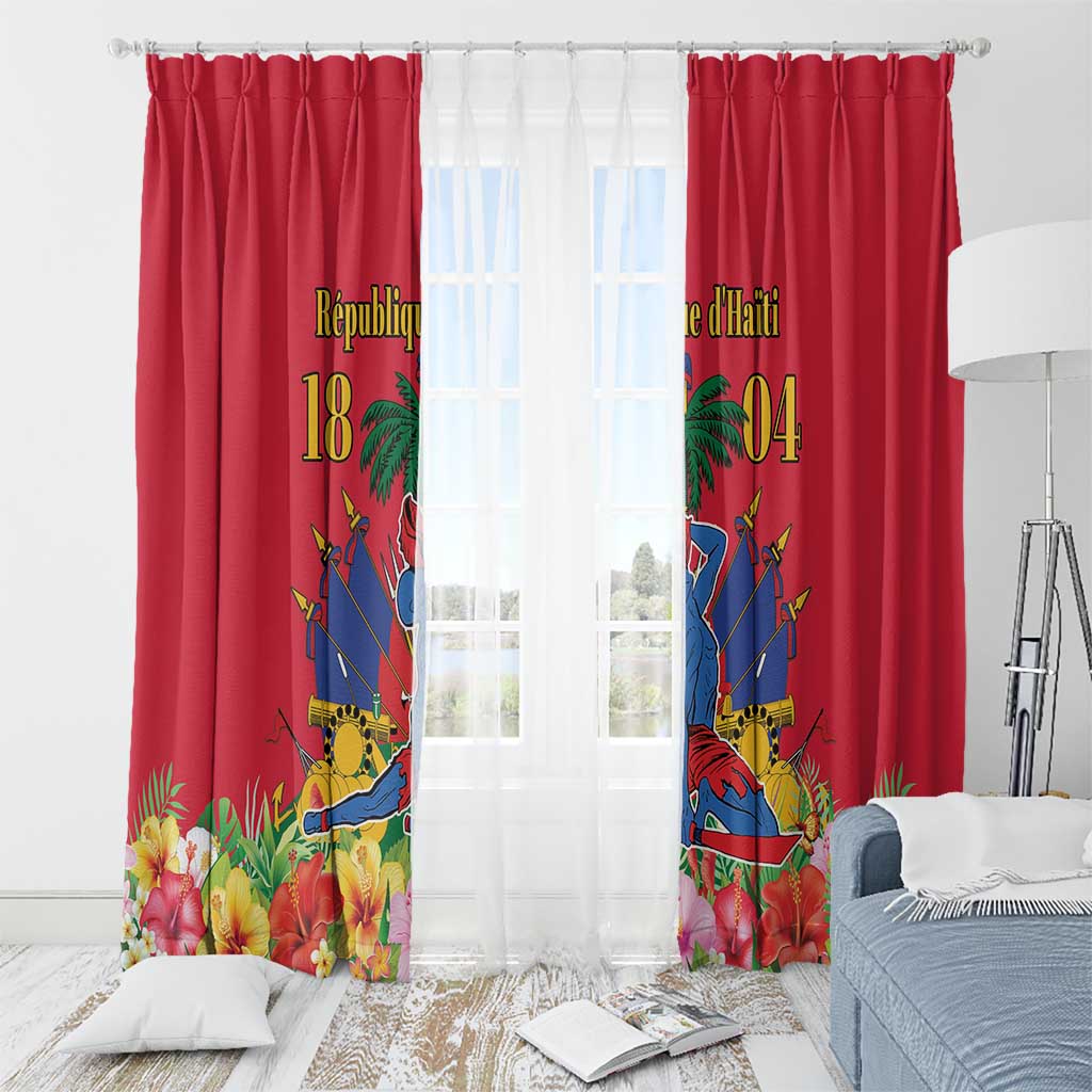 Haiti Independence Day Window Curtain Le Marron Inconnu Unity Makes Strength - Wonder Print Shop