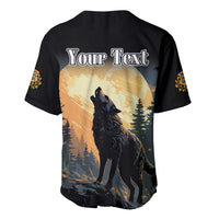 Personalized Estonia Baseball Jersey Wolf Howling At The Moon - Wonder Print Shop