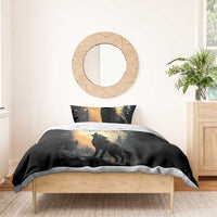 Personalized Estonia Bedding Set Wolf Howling At The Moon - Wonder Print Shop