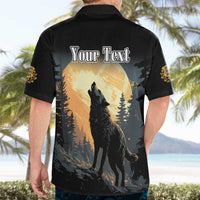 Personalized Estonia Hawaiian Shirt Wolf Howling At The Moon - Wonder Print Shop