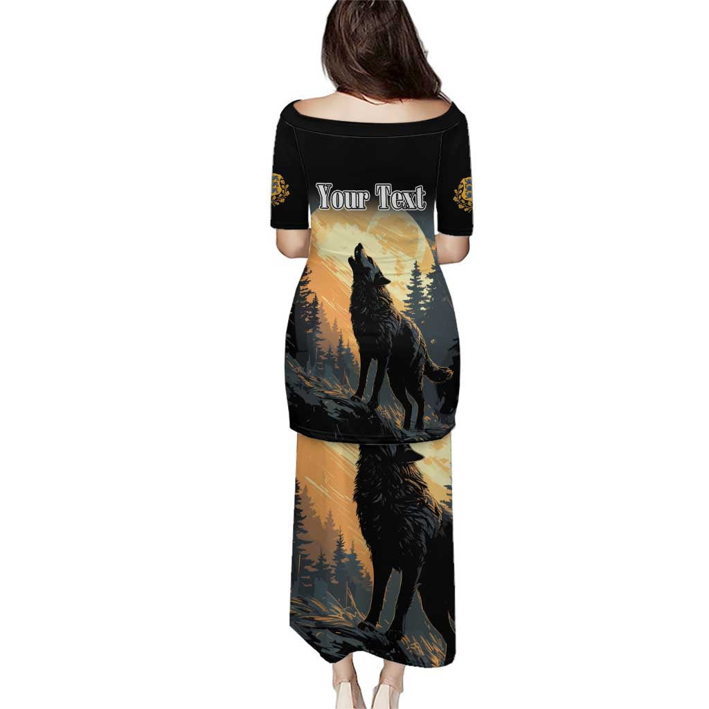 Personalized Estonia Puletasi Wolf Howling At The Moon - Wonder Print Shop