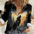 Personalized Estonia Women Casual Shirt Wolf Howling At The Moon - Wonder Print Shop