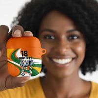 Custom Ivory Coast Football AirPods Case Les Elephants Mascot - Wonder Print Shop