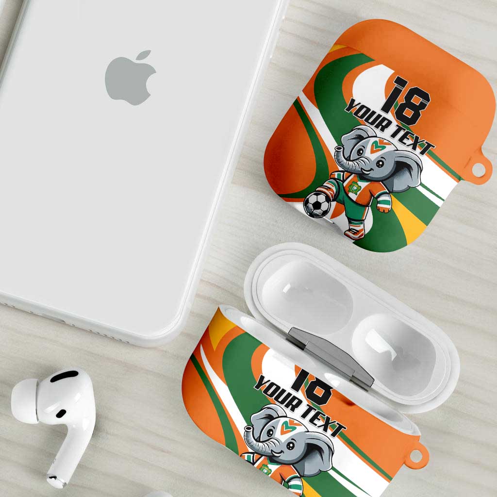 Custom Ivory Coast Football AirPods Case Les Elephants Mascot - Wonder Print Shop