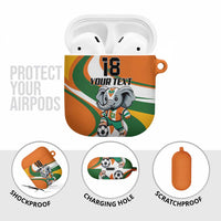 Custom Ivory Coast Football AirPods Case Les Elephants Mascot - Wonder Print Shop